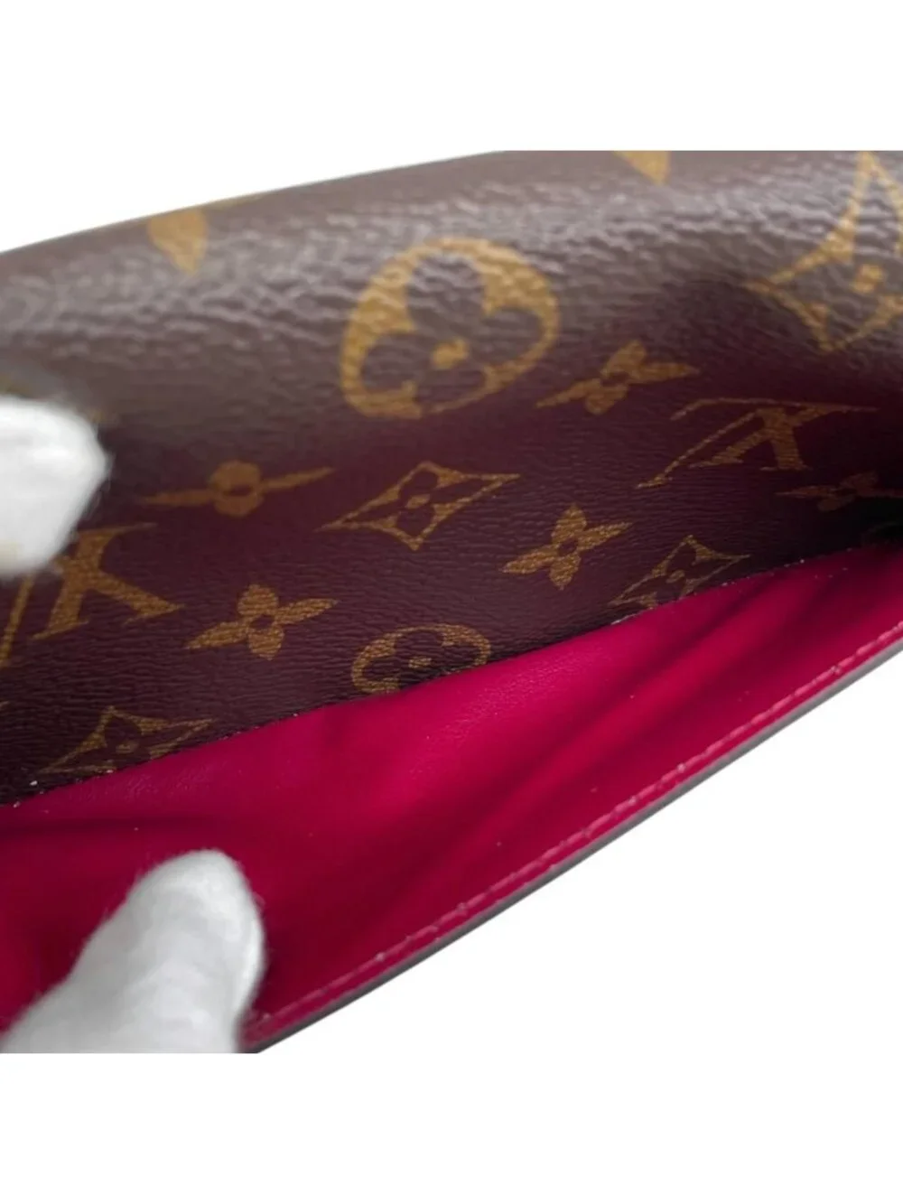 Louis Vuitton Bifold Wallet Portefeuille Sarah Monogram Fuchsia Pink